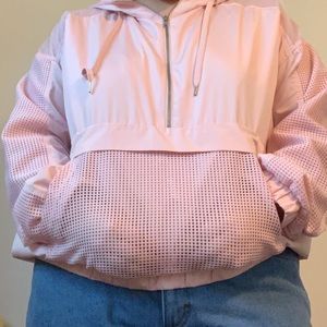 Pink Windbreaker Pullover